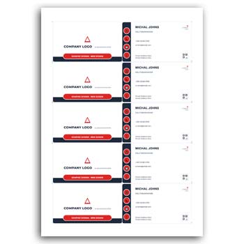 Business Card Format A4 Size Setup Editable Online Download