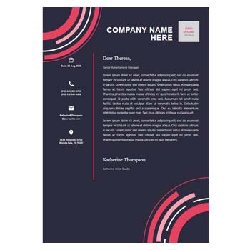 Color background Letterhead design