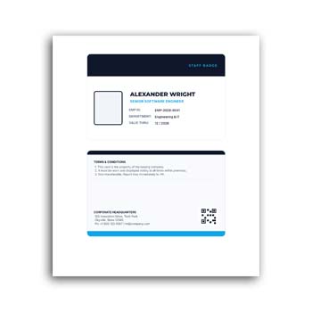 Company ID Card TemplateEditable Download