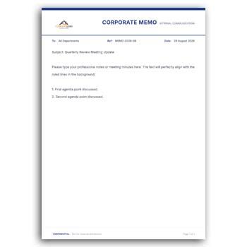Corporate Office Writing Pad Design Editable Online Free