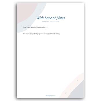 Creative art romantic writing pad design generator online free