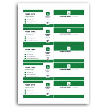 Double sided A4 Setup business card template format editable