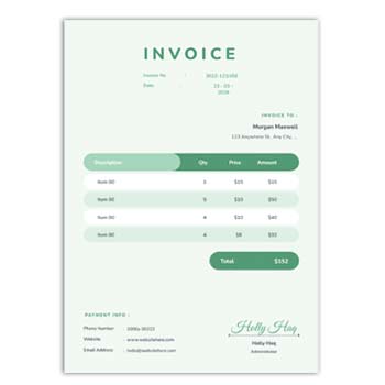 Easy Invoice Maker Generator Free - Simple Design