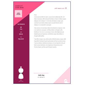 Fashion letter head design editable