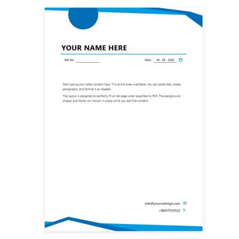 Letter head design Editable Download