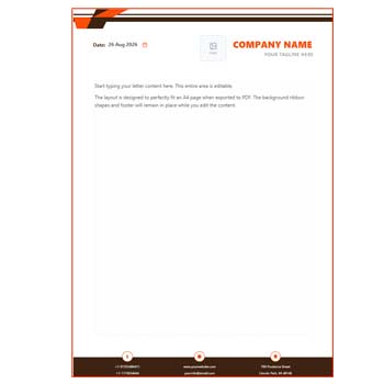 Letterhead design template editable
