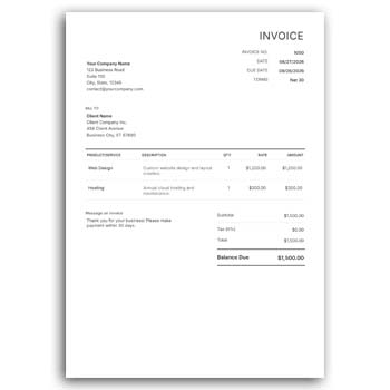 QuickBooks Invoice Generator