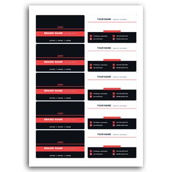 business card both side editable format pdf download free
